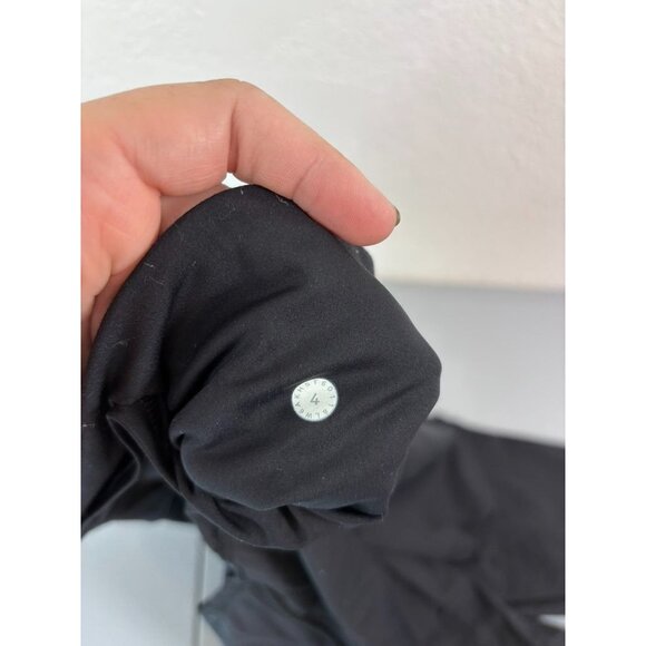 Lululemon women's 4 black fast and free high rise crop leggings pockets athletic - Picture 6 of 6